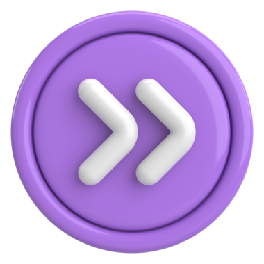 Sonraki düğme. Devam et düğmesi. 3B illüstrasyon.