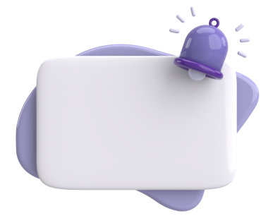 Üç boyutlu uyarı kutusu. 3B illüstrasyon.