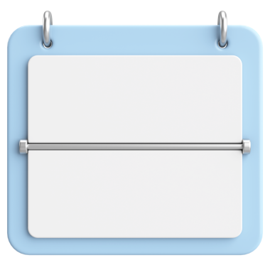 Boş takvim. Üç boyutlu takvim. 3B illüstrasyon.