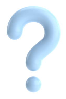 Soru işareti işareti. 3B illüstrasyon.