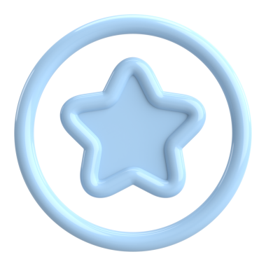 Üç boyutlu yıldız. Yıldız ikonu. 3B illüstrasyon.