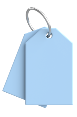 Fiyat etiketi Fiyat etiketi 3B illüstrasyon.