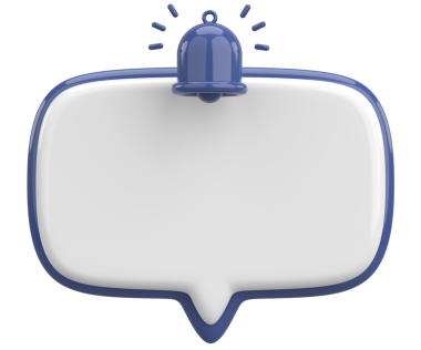 Üç boyutlu uyarı kutusu. 3B illüstrasyon.