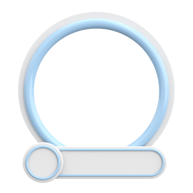 Sosyal medya için profil çerçevesi. 3B illüstrasyon.