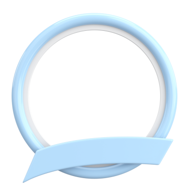 Sosyal medya için profil çerçevesi. 3B illüstrasyon.