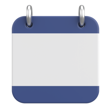 Boş takvim. Üç boyutlu takvim. 3B illüstrasyon.