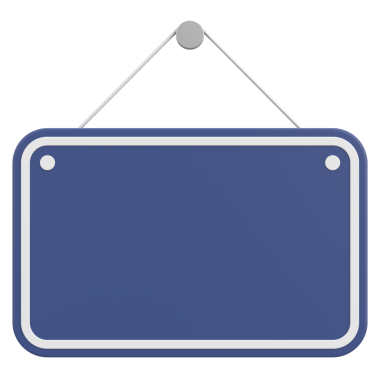 Boş Asılma İşareti. 3B Görüntü.