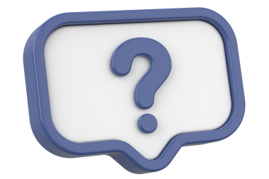 Soru işareti işareti. 3B illüstrasyon.