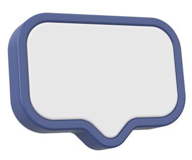 Konuşma balonu. Sohbet balonu. 3B illüstrasyon.