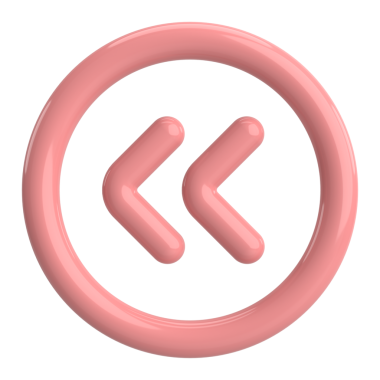 Önceki düğme. Arka düğme. 3B illüstrasyon.