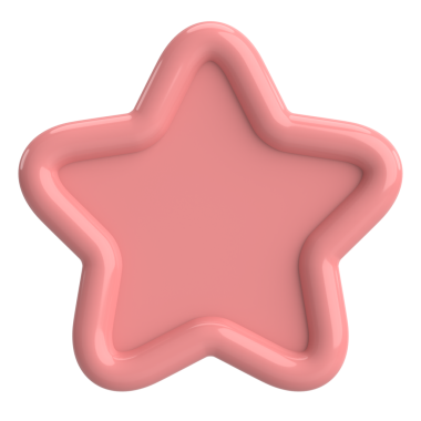 Üç boyutlu yıldız. Yıldız ikonu. 3B illüstrasyon.