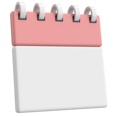 Boş takvim. Üç boyutlu takvim. 3B illüstrasyon.