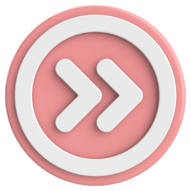 Sonraki düğme. Devam et düğmesi. 3B illüstrasyon.