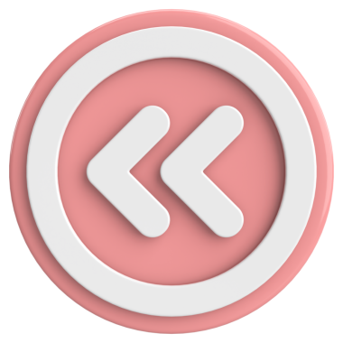 Önceki düğme. Arka düğme. 3B illüstrasyon.