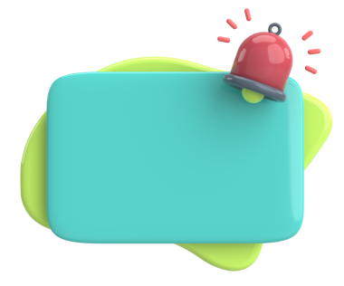 Üç boyutlu uyarı kutusu. 3B illüstrasyon.