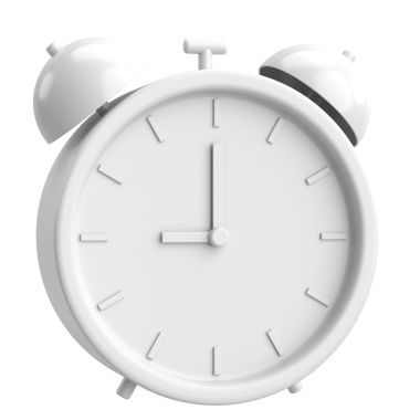 Üç boyutlu çalar saat. 3B illüstrasyon.