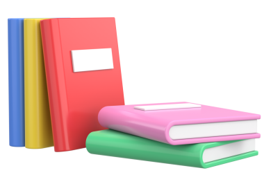 Üç boyutlu kitap. Kitap Yığını. 3B illüstrasyon.