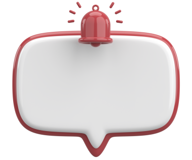 Üç boyutlu uyarı kutusu. 3B illüstrasyon.