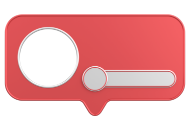 Profil kutusu. Sosyal medya profili. 3B illüstrasyon.