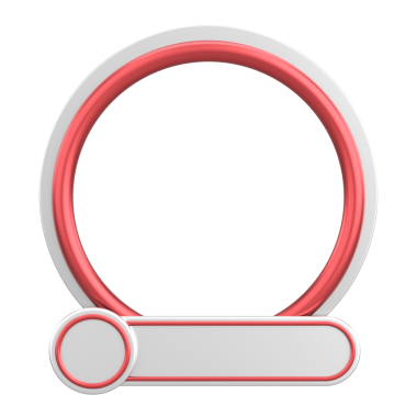 Sosyal medya için profil çerçevesi. 3B illüstrasyon.