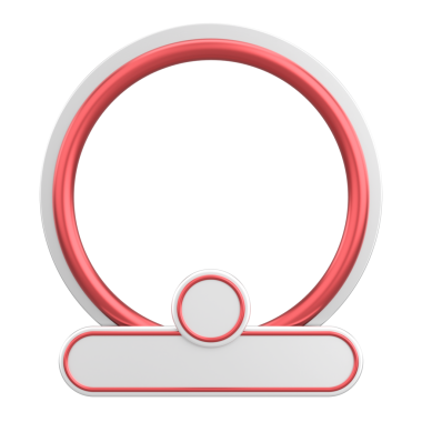 Sosyal medya için profil çerçevesi. 3B illüstrasyon.