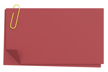 Üç boyutlu not defteri. Yapışkan bir not. 3B illüstrasyon.