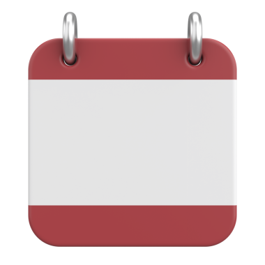 Boş takvim. Üç boyutlu takvim. 3B illüstrasyon.