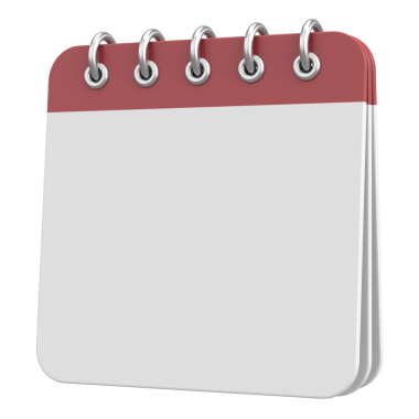 Boş takvim. Üç boyutlu takvim. 3B illüstrasyon.