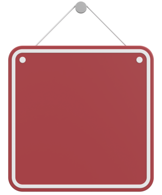 Boş Asılma İşareti. 3B Görüntü.