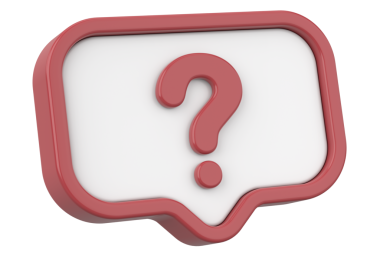 Soru işareti işareti. 3B illüstrasyon.