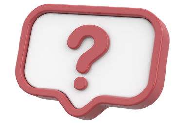 Soru işareti işareti. 3B illüstrasyon.