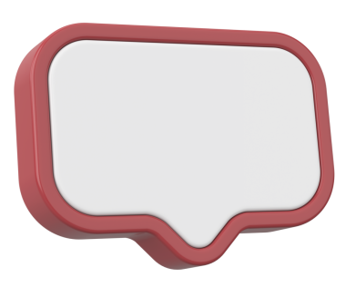 Konuşma balonu. Sohbet balonu. 3B illüstrasyon.