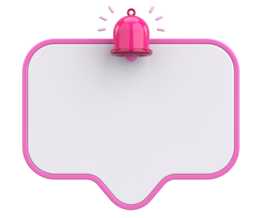 Üç boyutlu uyarı kutusu. 3B illüstrasyon.