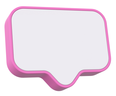 Konuşma balonu. Mesaj kutusu. 3B illüstrasyon.