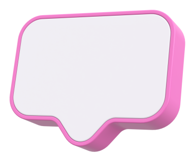 Konuşma balonu. Mesaj kutusu. 3B illüstrasyon.