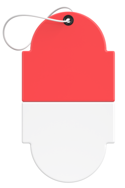 İndirimli etiket. Satış afişi. 3B illüstrasyon.