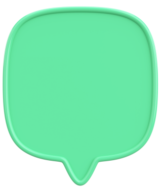 Konuşma balonu. Mesaj kutusu. 3B illüstrasyon.