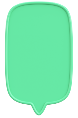 Konuşma balonu. Mesaj kutusu. 3B illüstrasyon.