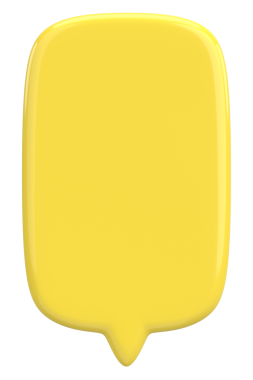 Konuşma balonu. Mesaj kutusu. 3B illüstrasyon.