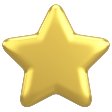 Üç boyutlu yıldız. Yıldız şeklinde. 3B illüstrasyon.