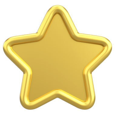 Yıldız Şekli Fiyat Etiketi. 3B illüstrasyon.