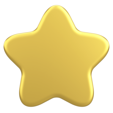 Üç boyutlu yıldız. Yıldız şeklinde. 3B illüstrasyon.