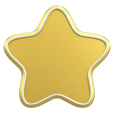 Yıldız Şekli Fiyat Etiketi. 3B illüstrasyon.