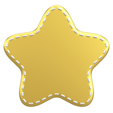 Yıldız Şekli Fiyat Etiketi. 3B illüstrasyon.