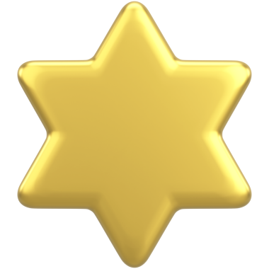 Üç boyutlu yıldız. Yıldız şeklinde. 3B illüstrasyon.