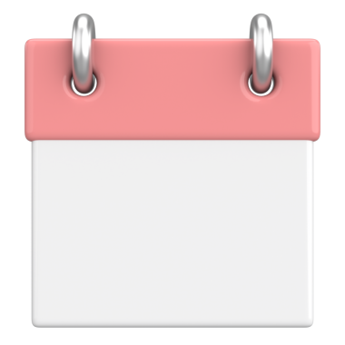 Boş takvim. Üç boyutlu takvim. 3B illüstrasyon.