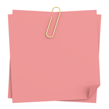 Üç boyutlu not defteri. Yapışkan bir not. 3B illüstrasyon.