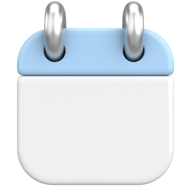 Boş takvim. Üç boyutlu takvim. 3B illüstrasyon.