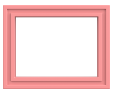 Resim çerçevesi. Manzara çerçevesi. 3B illüstrasyon.