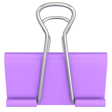 Bağlayıcı Klip. Kağıt Kıskaç. 3B illüstrasyon.